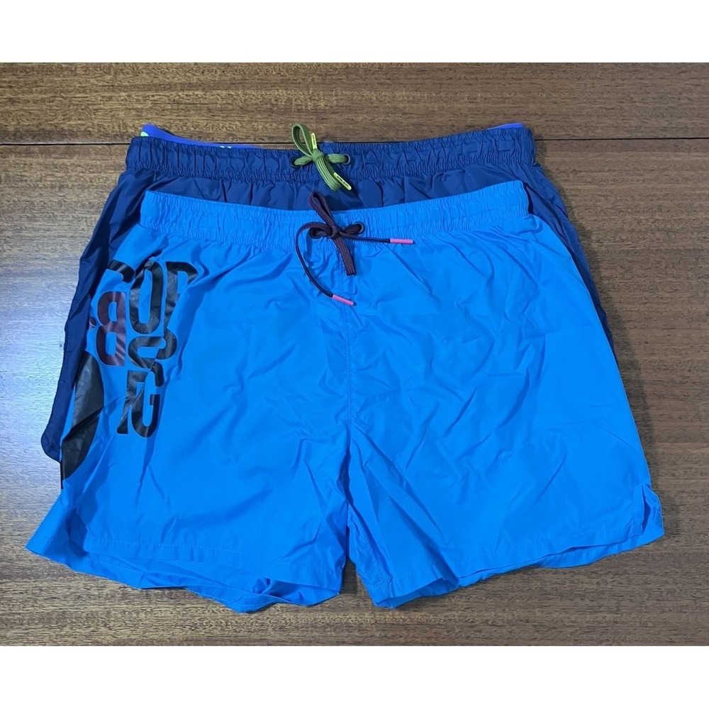 2 Lot Bjorn Borg Men Medium Sheldon Swim Shorts Blue Graphic Logo Athletic